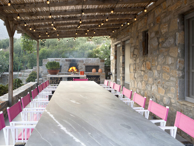 Outdoor dining area